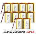 103450-2000mAh 10PCS