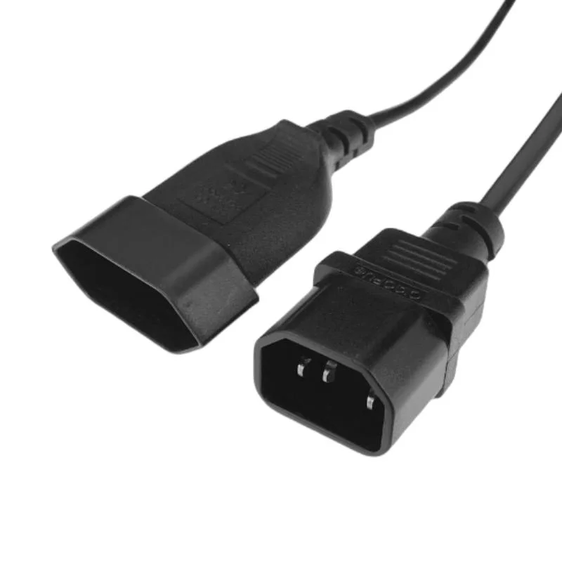IEC 320 C14 Male Plug to European 2Pin Female Power Cable For UPS PDU,EU Power Adapter Cord,30CM - imagen 4