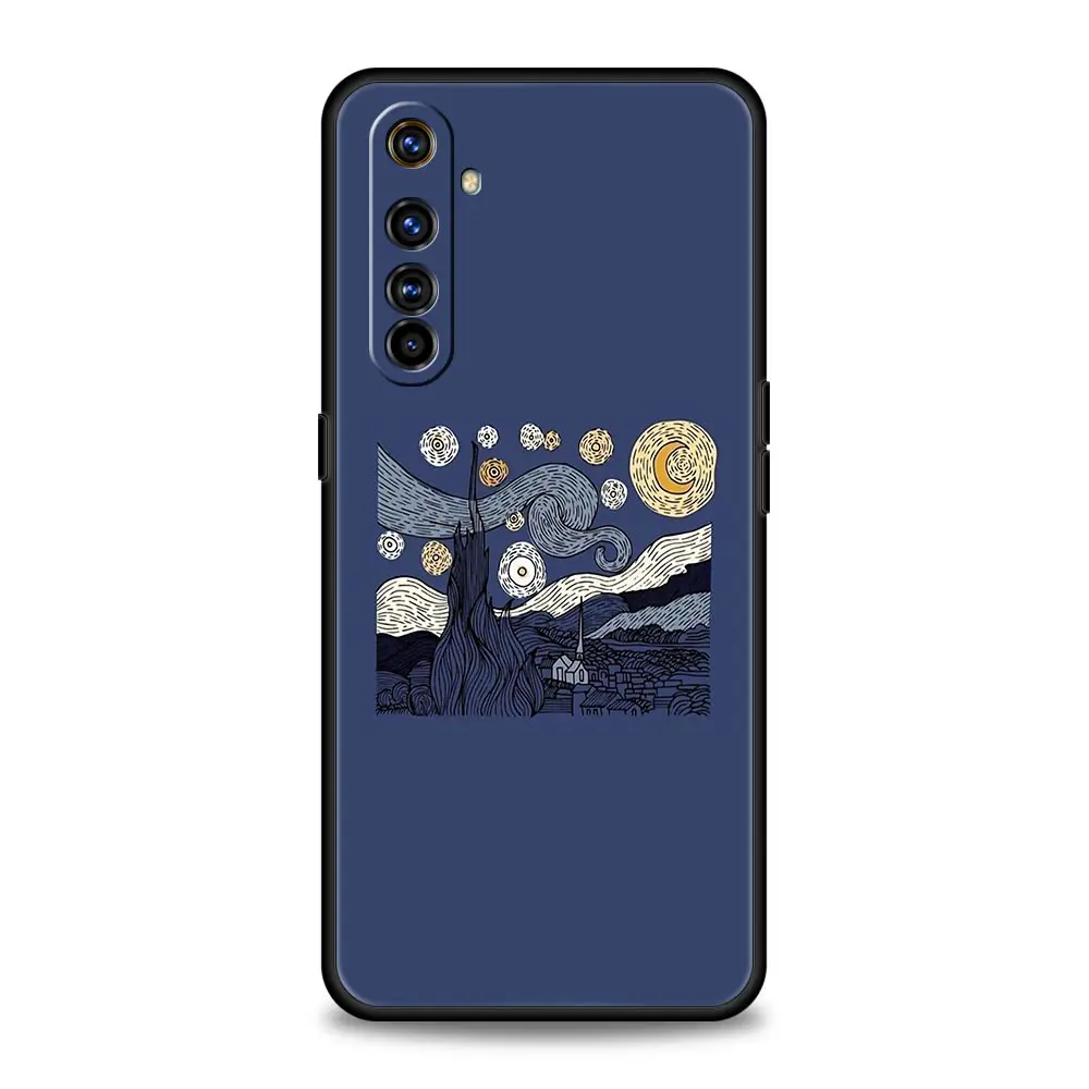 Funda de teléfono con estatua abstracta de Mona Lisa para Realme, 12, 11, 10, 9, 8, 5G, 7, 6, GT5, GT3, GT2 Pro Plus, C21, C25, C35, GT Neo 2, 3, 3T, 5 - imagen 5