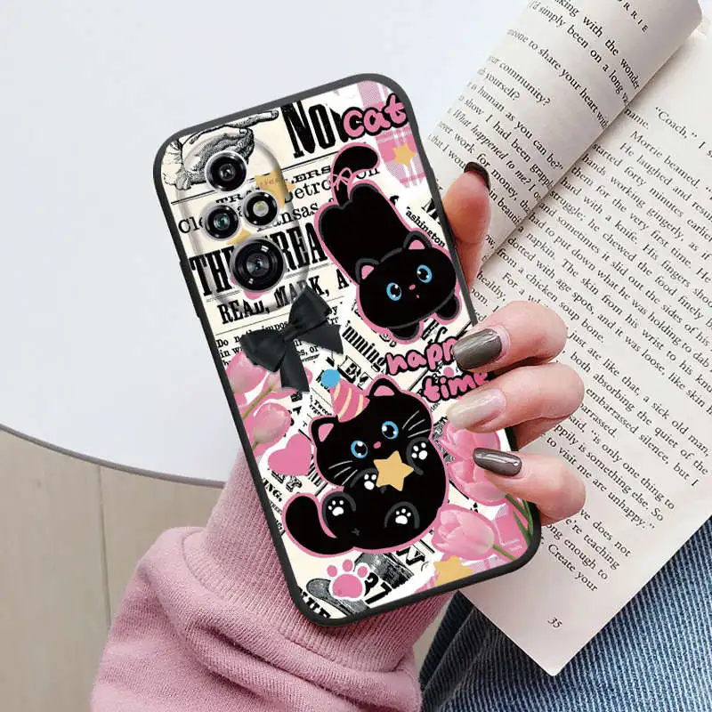 Funda de dibujos animados para Huawei NOVA 9 Honor 50 70 X7 X7A X7B 90 Lite 90 Smart X5 Plus 200 Pro 200 Lite funda de gato bonita carcasa trasera suave - imagen 5