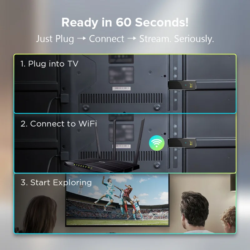 TV98 ATV X9 TV Stick Android 14 Full HD 4K 8K 8GB 128GB 4G 5G WiFi 6 Control de voz BT5.0 Reproductor de medios de video Allwinner H313 iptv - imagen 5