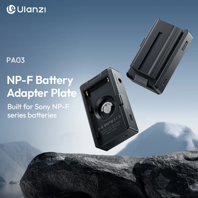 Placa adaptadora de batería Ulanzi PA03 NP-F para baterías Sony NP-F550,F570,F750,F770,F960, monitoreo de energía en tiempo Real, protección completa - imagen 2