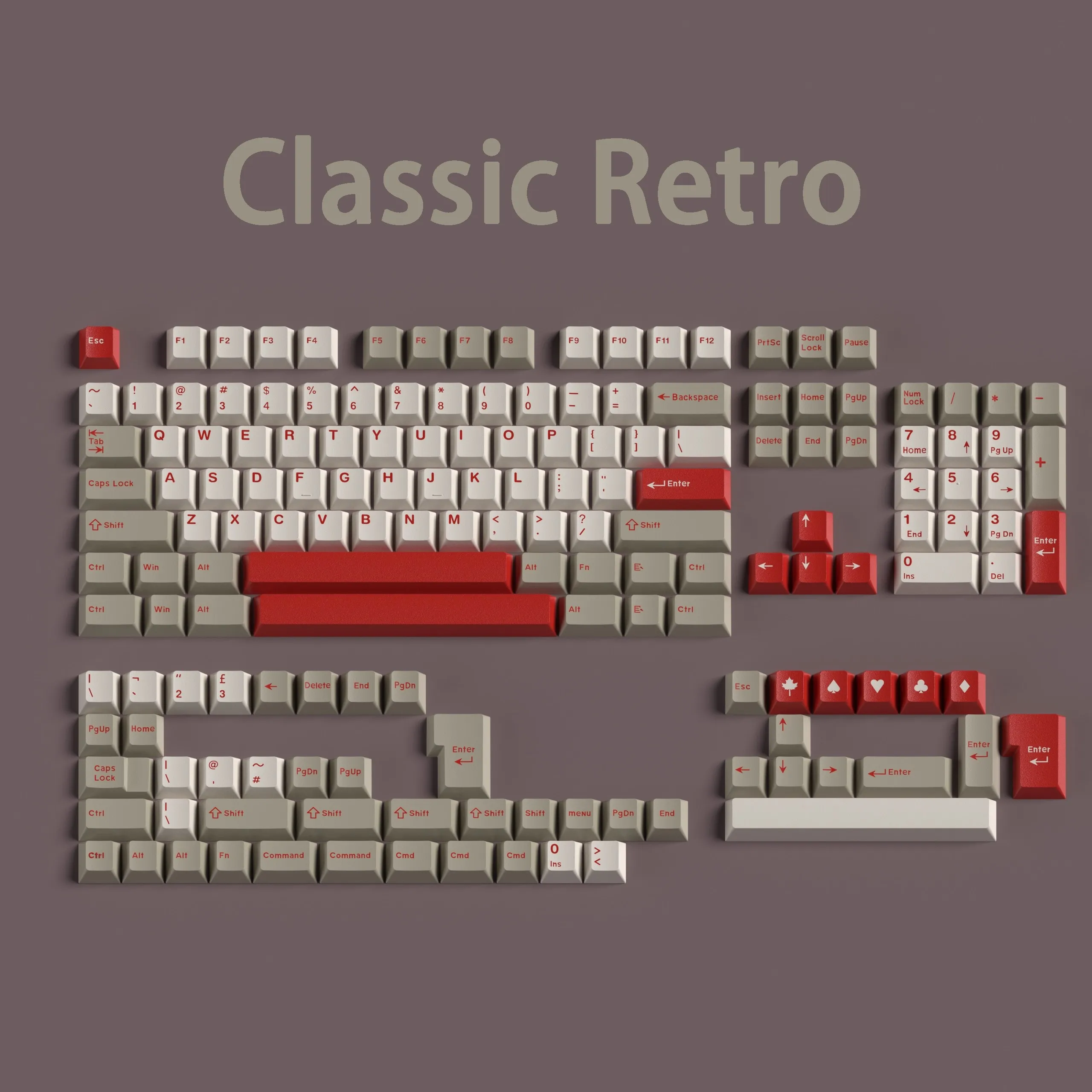 Teclas con tema Retro clásico, teclas ABS con perfil de cereza Original para teclado mecánico, tapa de tecla personalizada translúcida