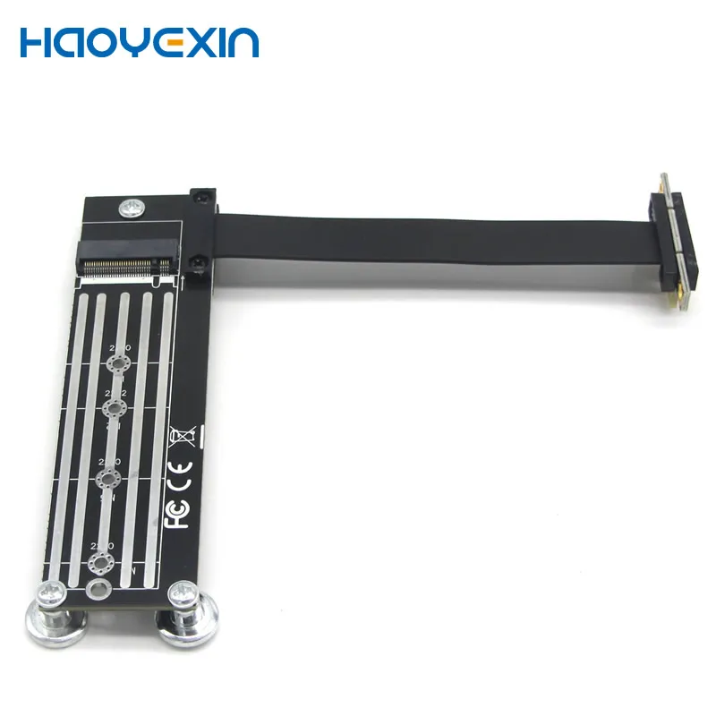 M2 a PCIE Riser PCIe x1 PCI-E3.0 1x a M.2 NVMe M Key 2280 tarjeta elevadora Gen3.0 Cable M2 Key-M cable de extensión pci-express - imagen 4