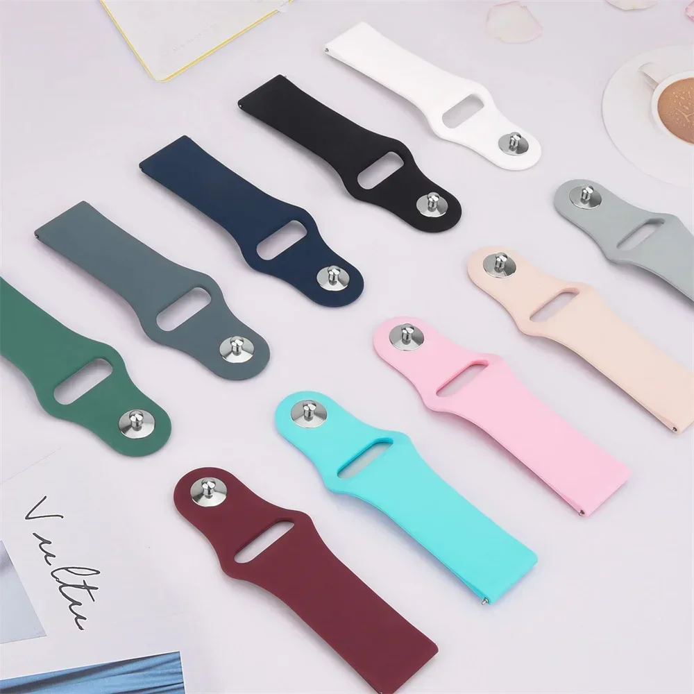 Correa de reloj de silicona de 20/22mm para Amazfit GTS 4-2 Mini/GTR 4/3/2 /Pro/stratos pulsera deportiva correa Amazfit bip 5-bip 6 pro - imagen 3