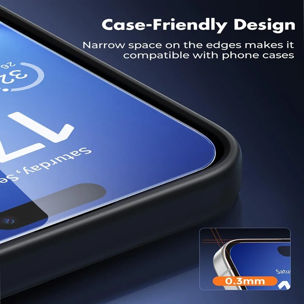 5 uds cubierta completa de vidrio templado para iPhone 17 16 15 Pro Max 14 13 12 11 Pro 15 14 Plus 13 12 Mini XS XR Ultra HD Protector de pantalla - imagen 5