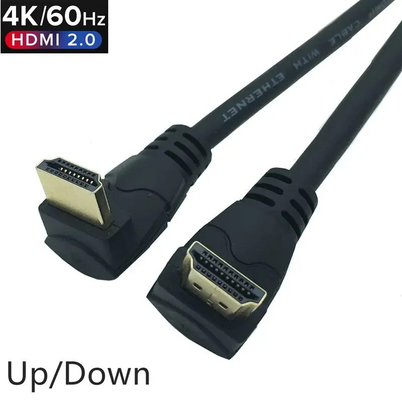Cable corto de ángulo recto compatible con HDMI, 4K, 60hz, HD, arriba y abajo, 90 grados, para XBOX, HDTV, DVD, Video, 30CM, 180CM - imagen 4