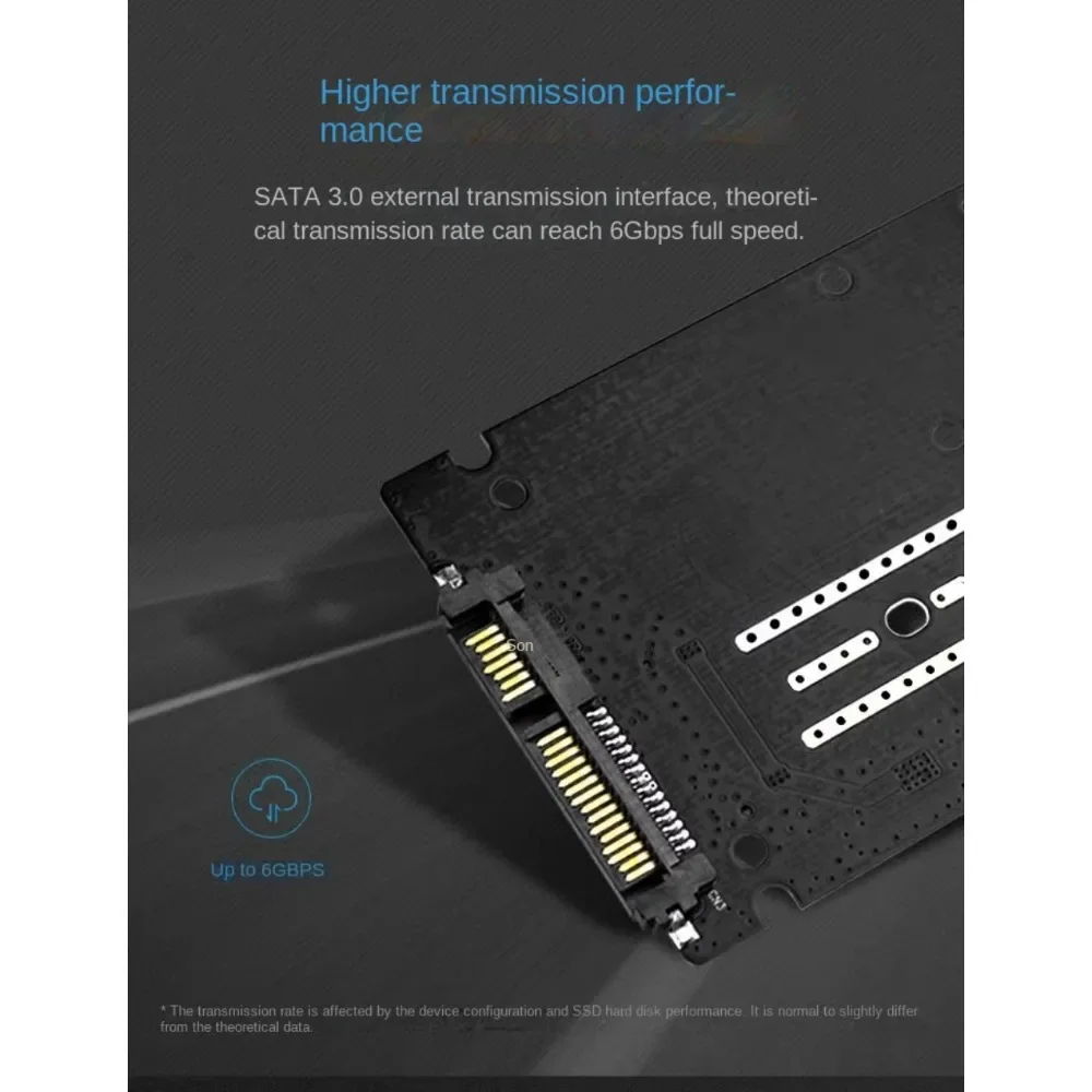 ORICO M.2 NGFF a SATA3.0 caja adaptadora MSATA a SATA3.0 caja de disco duro de metal con 2,5 incorporado para 2230 2242 2260 2280 m2 SSD - imagen 5