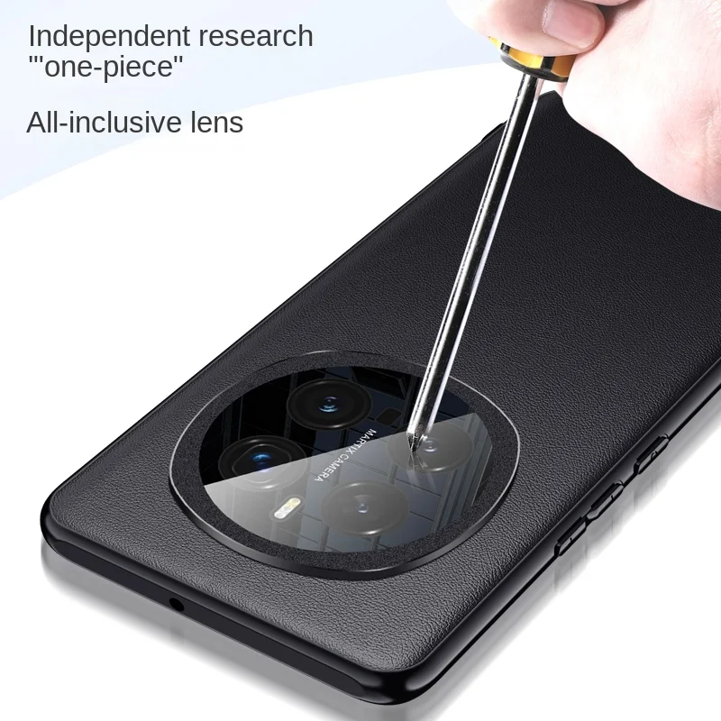 Para Huawei Honor Magic 7 Pro funda de lujo de cuero vegano grano mate funda protectora trasera para Honor Magic 7 7Pro carcasa de teléfono - imagen 3