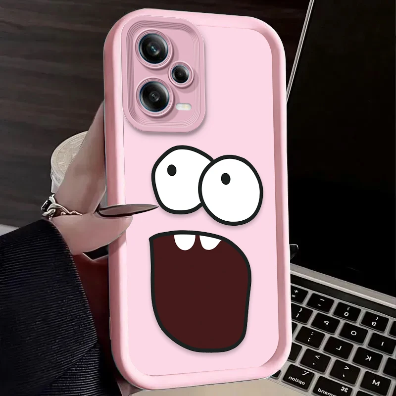 Funda divertida con expresión de tres dientes para Xiaomi Redmi Note 13 12 11 Pro Plus 4G 5G 12S 11S 10S 10 9 9S Redmi 14C 13C 12C A3 12 - imagen 4