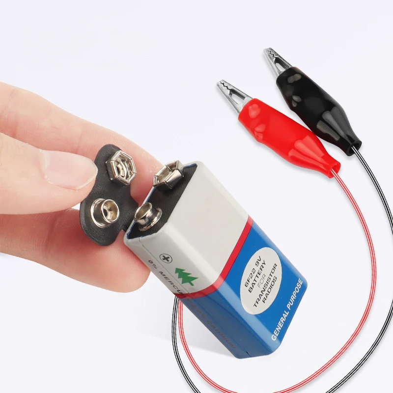 5 uds 9V conector de alimentación de batería adaptador de Clip a presión 2 Cable con cable conexión hebilla soporte de batería enchufe con cocodrilo - imagen 4