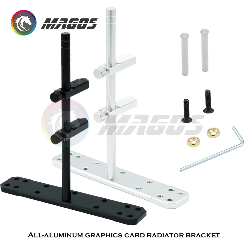 Soporte de tarjeta gráfica para Lian Li, caja de ordenador de vidrio templado, posición del ventilador, conector GPU, marco de soporte de aleación de aluminio - imagen 2