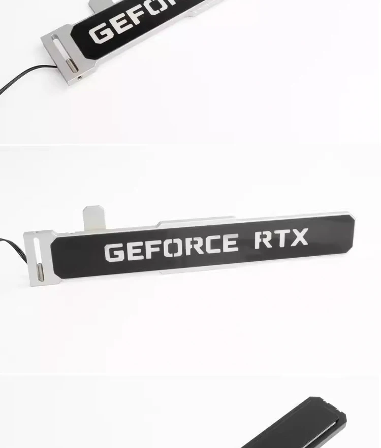 Un logotipo de Black GeForce RTX sobre un fondo blanco