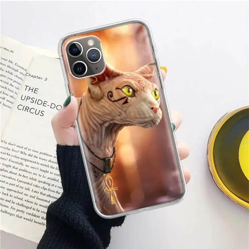 Lavaza Sphynx Sphinx Cat funda de teléfono de silicona para Apple iPhone 16 15 14 11 Pro Max 13 Plus 12 Mini 7 8 + X XR XS SE funda She - imagen 4