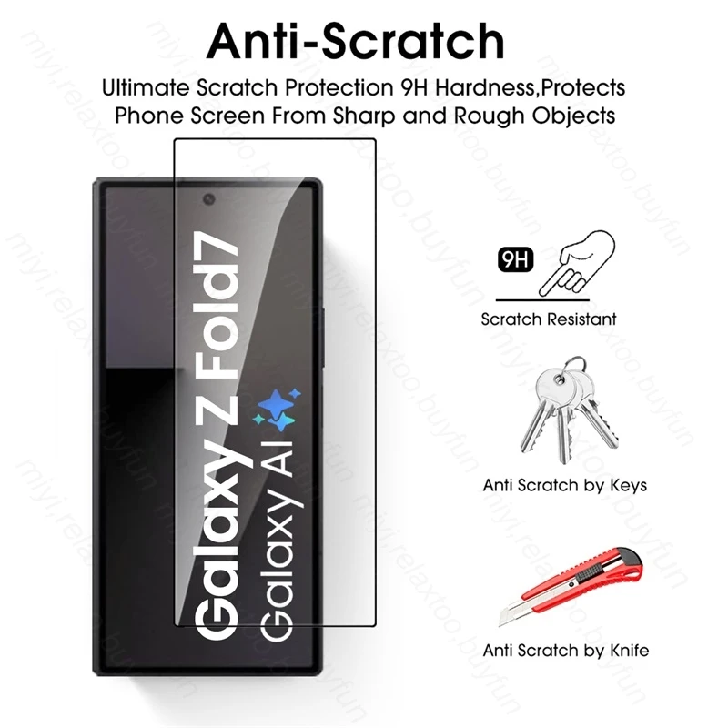 Vidrio templado transparente 6 en 1 9H para Samsung Galaxy Z Fold 7 Fold7 5G protectores de pantalla exteriores cristal de cámara en Sumsung ZFold7 2025 - imagen 5