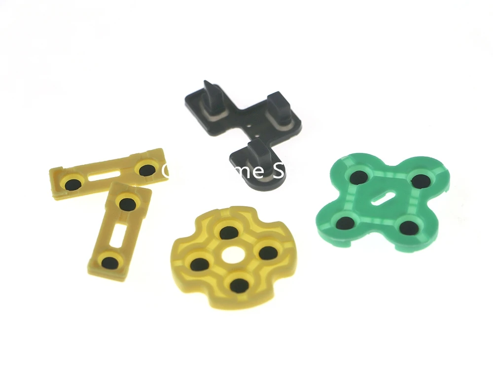 5 Juegos para reparación de controlador Sony PS2, almohadillas de silicona de goma conductora para Playstation 2, mango de repuesto de versión A - imagen 3