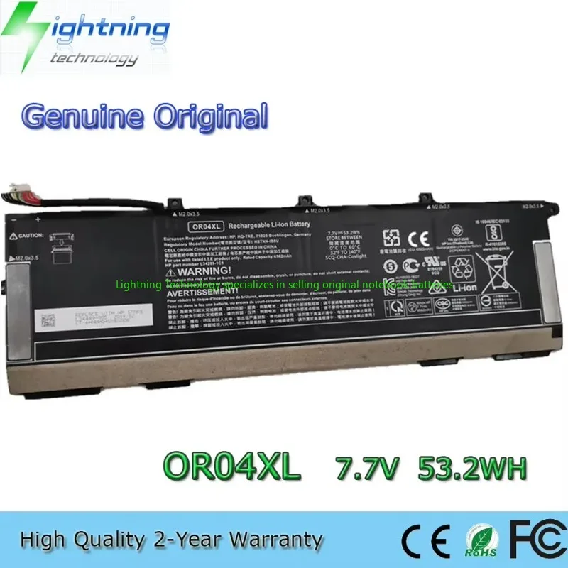 Batería de portátil OR04XL Original y genuino de 2025 años, 7,7 V, 53,2 Wh, para HP EliteBook X360 830 G5 G6 L34449-005 L34209-1B1