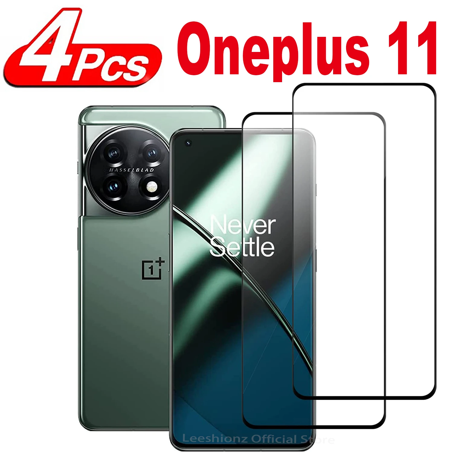 2/4 Uds. Vidrio templado ultrasónico curvo 3D de huellas dactilares para Protector de pantalla OnePlus 11 HD - imagen 4