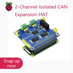 Waveshare Sombrero Expansión CAN Aislado Raspberry Pi – Chip Dual