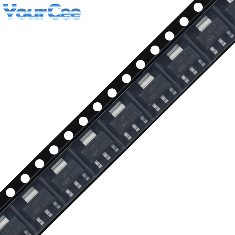 20pcs/5pcs LM317 LM317DCY LM317DCYR SOT-223 3-terminal Adjustable Voltage Regulator Chip SMD IC LM317T LM317LD LM317MDT - imagen 4