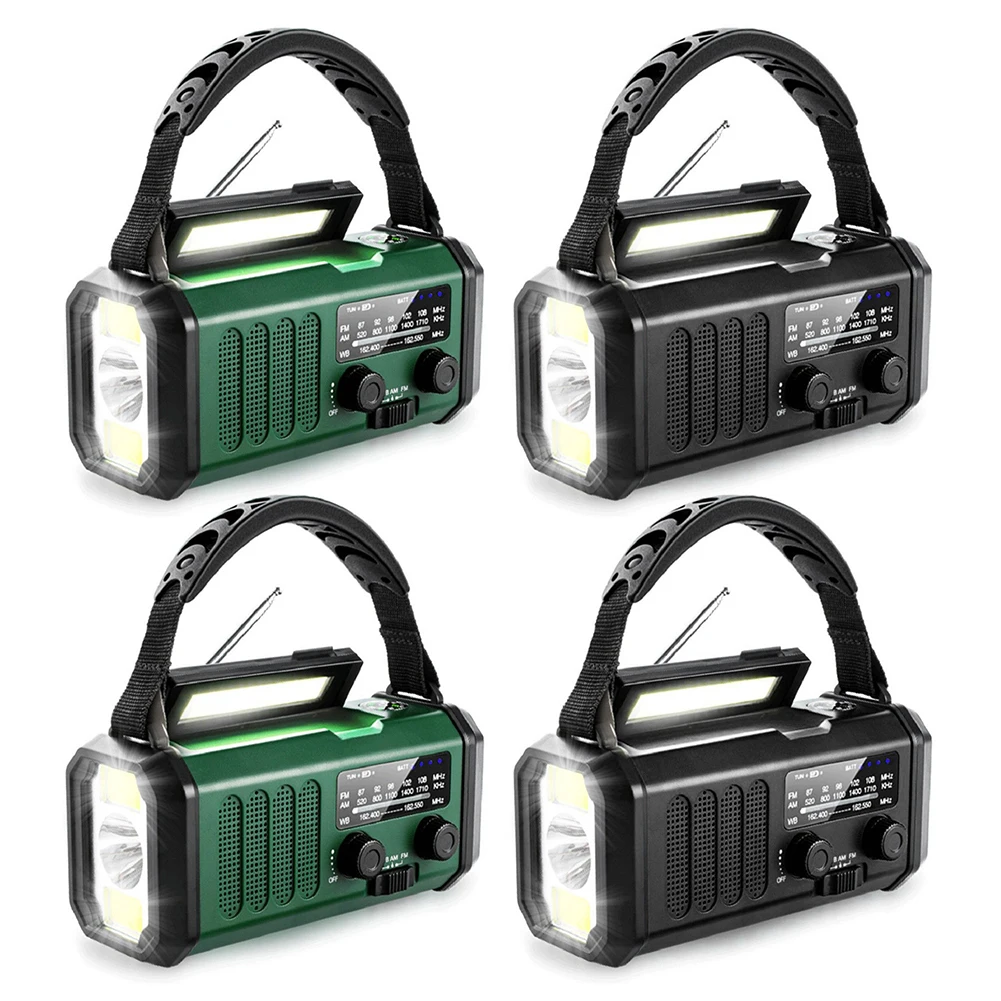 Radio de manivela de emergencia, Radio con energía Solar de 20000mAh con linterna, lámpara de lectura, alarma SOS para acampar al aire libre y emergencias - imagen 3