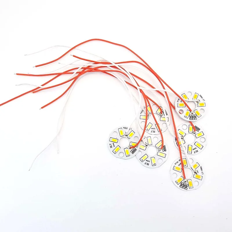 LED 5730SMD 3W 5V chip de lámpara fuente de tablero de luz con bombilla de línea transformación redonda regulable verde azul púrpura luz cálida - imagen 2