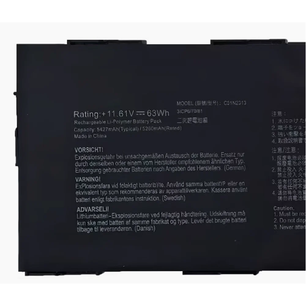 Batería genuina para portátil C31N2313 11,61 V 63Wh 5427mAh para ASUS ExpertBook P5 P5405 P5405-NZ0102X P5405CSA - imagen 4