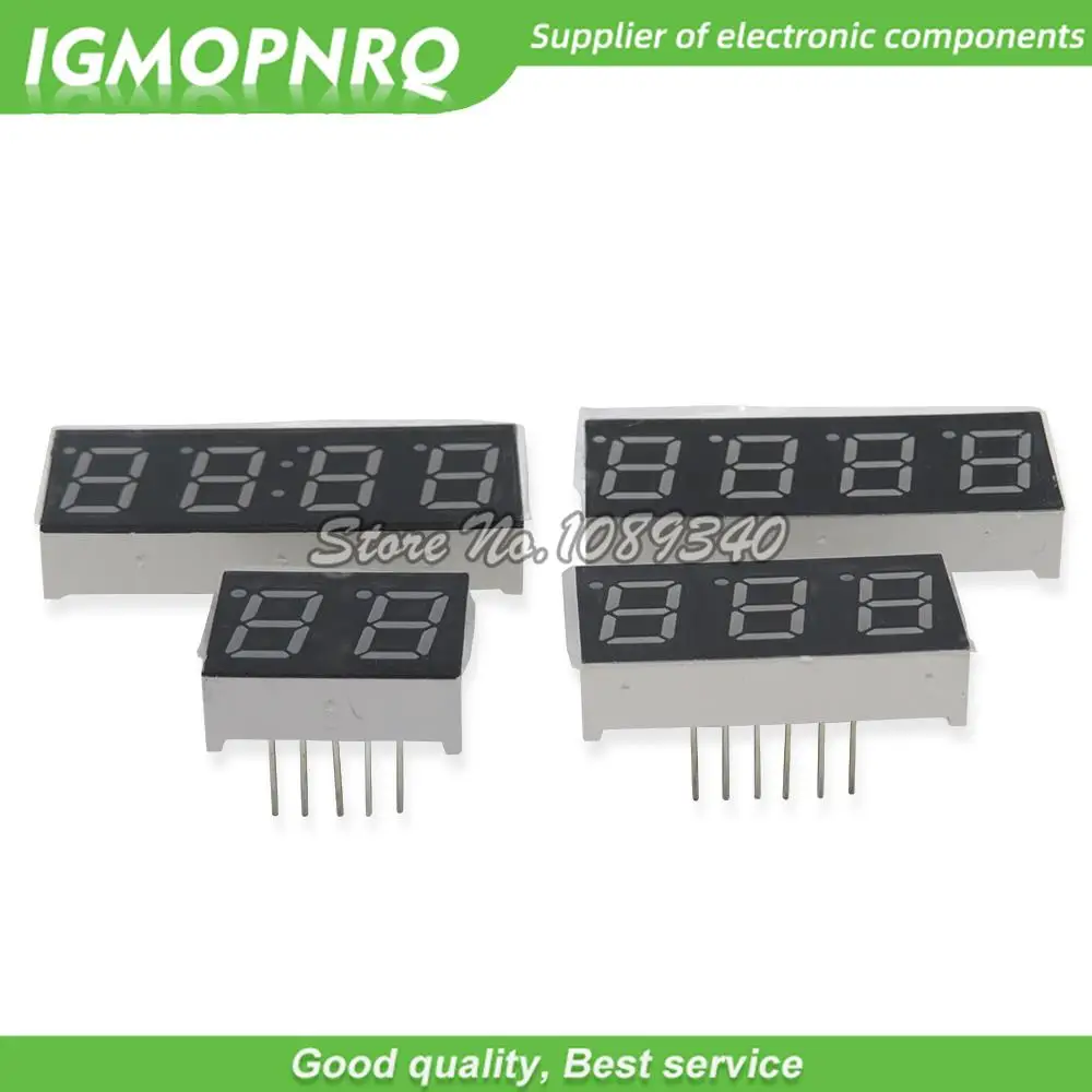 5 unids/lote pantalla LED de 0,36 pulgadas 7 segmentos 1 Bit/2 Bit/3 Bit/4 Bit tubo de dígitos cátodo común rojo/ánodo Digital LED de 0,36 pulgadas - imagen 3