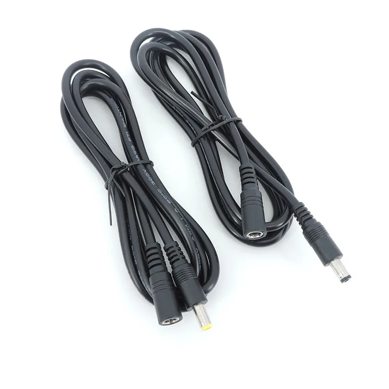 Conector de extensión de fuente de alimentación DC macho a hembra, Cable de enchufe, adaptador de Cable para cámara de tira led, 5,5x2,1, 2,5mm, 12v, 18awg h - imagen 5