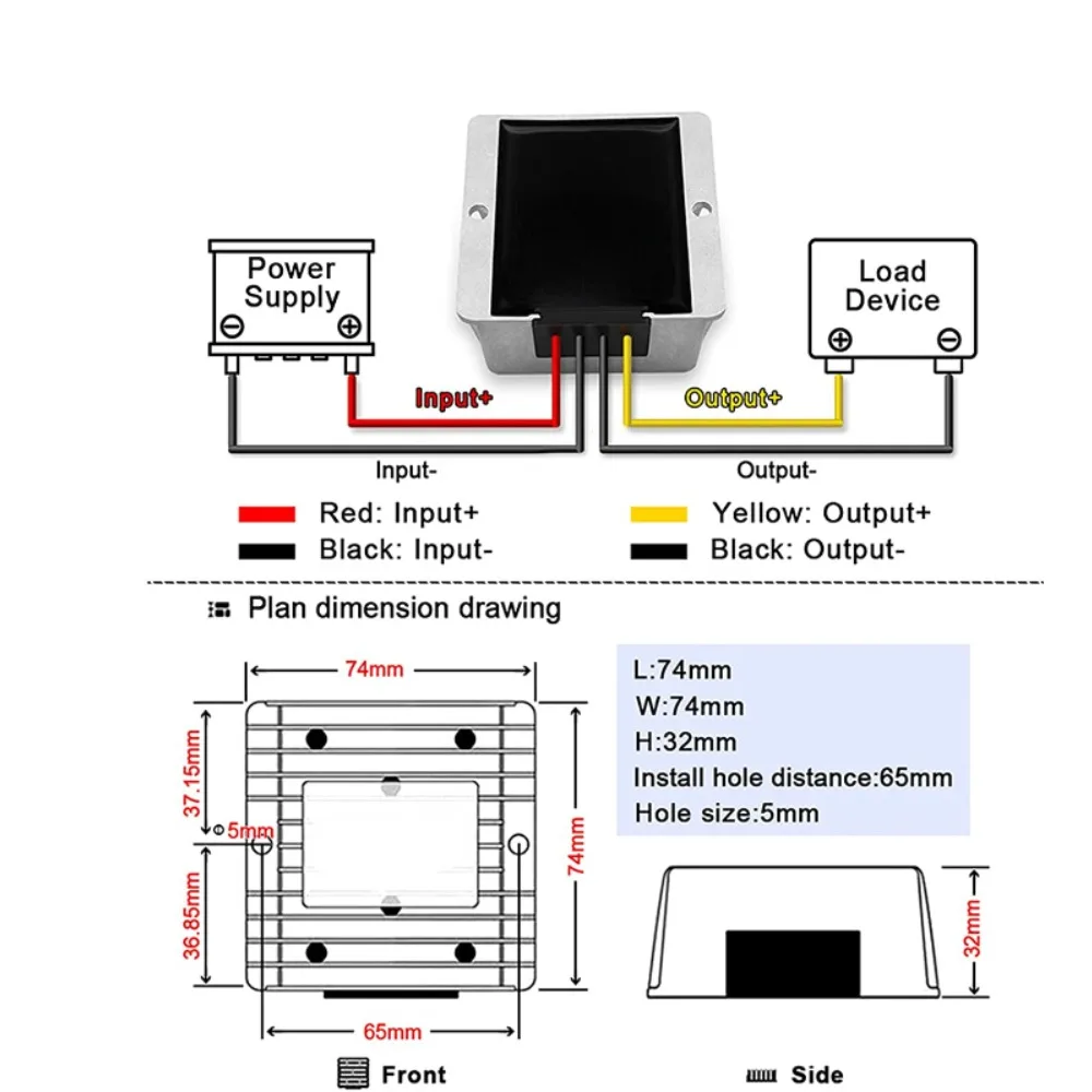 Convertidor de Potencia DC-DC de 5-11V a 12V 1A 2A 3A 5A 8A 10A, Regulador de Voltaje, Transformador Elevador de Voltaje para Módulo LED de Coche - imagen 4