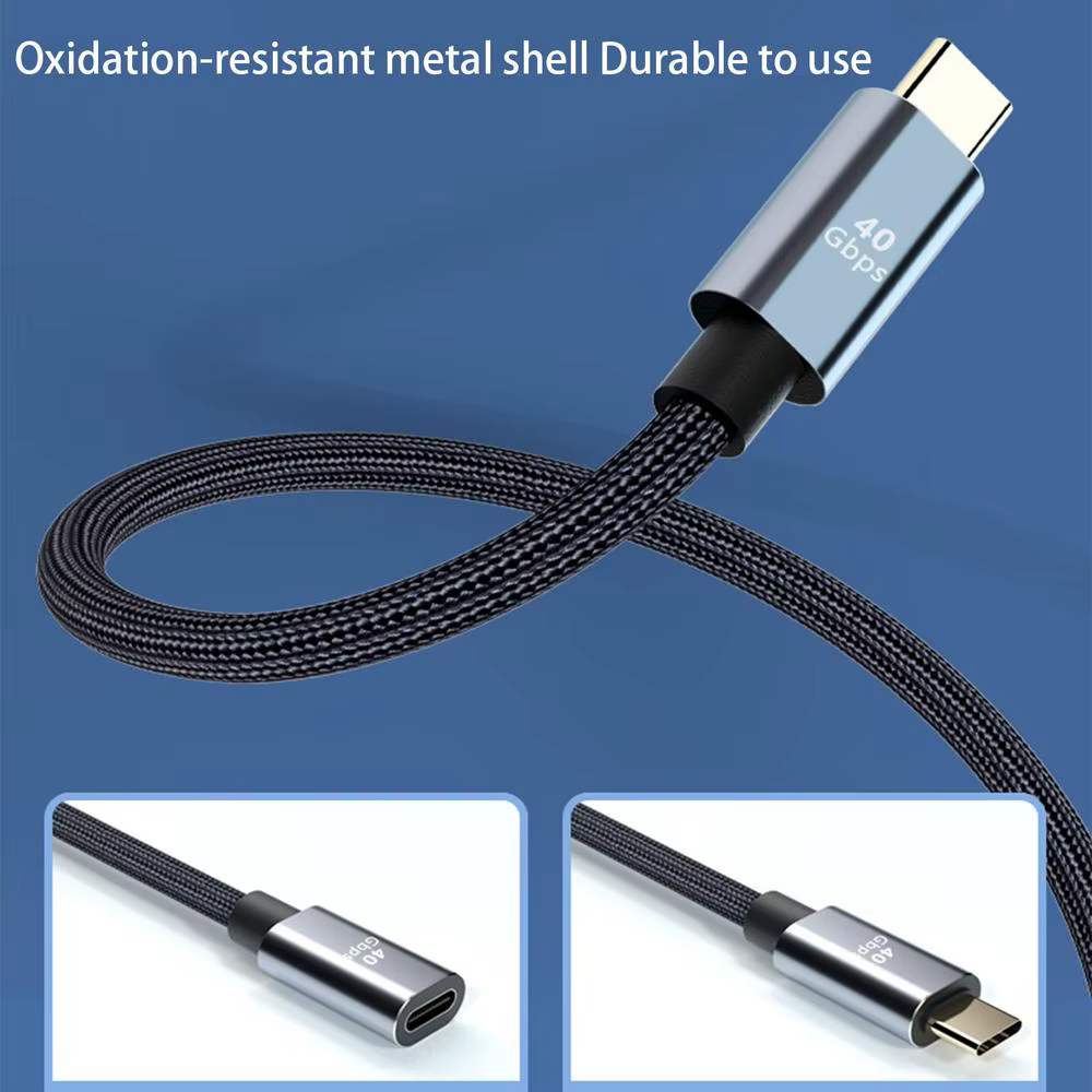 Cable Thunderbolt 4 USB-C Macho-Hembra – 40Gbps, 8K y 100W carga - imagen 2