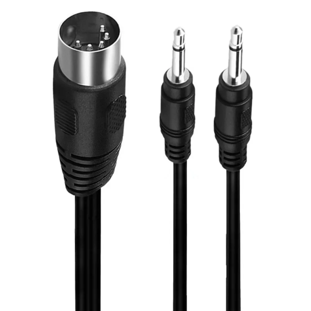 Divisor MIDI DIN de 5 pines Y, enchufe DIN de 5 pines macho a doble 3,5 MM TRS SmartPhone AUX, adaptador de conector estéreo para auriculares, Cable de entrada 0,5 - imagen 5