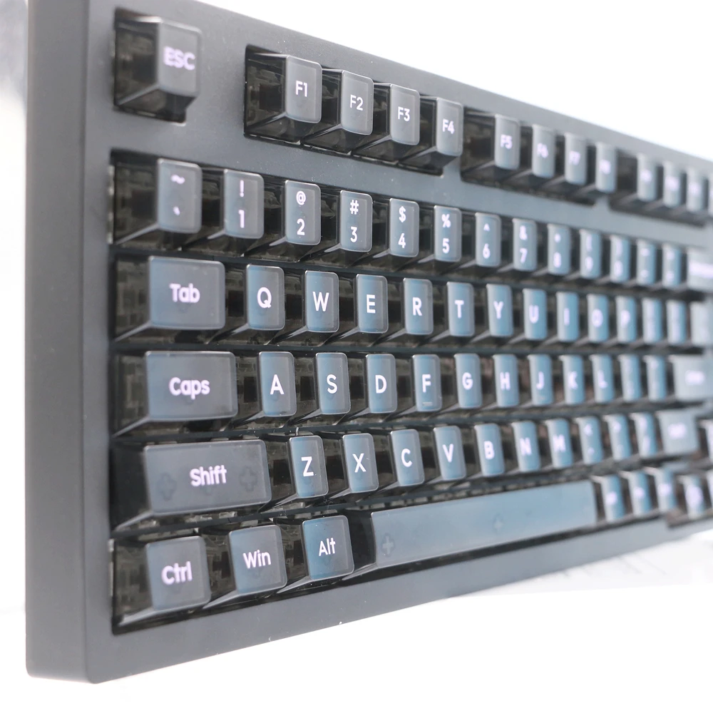 Teclas transparentes con retroiluminación RGB para teclado mecánico, 152 teclas, Material de PC de cereza, esmerilado, brumoso, Belleza - imagen 3