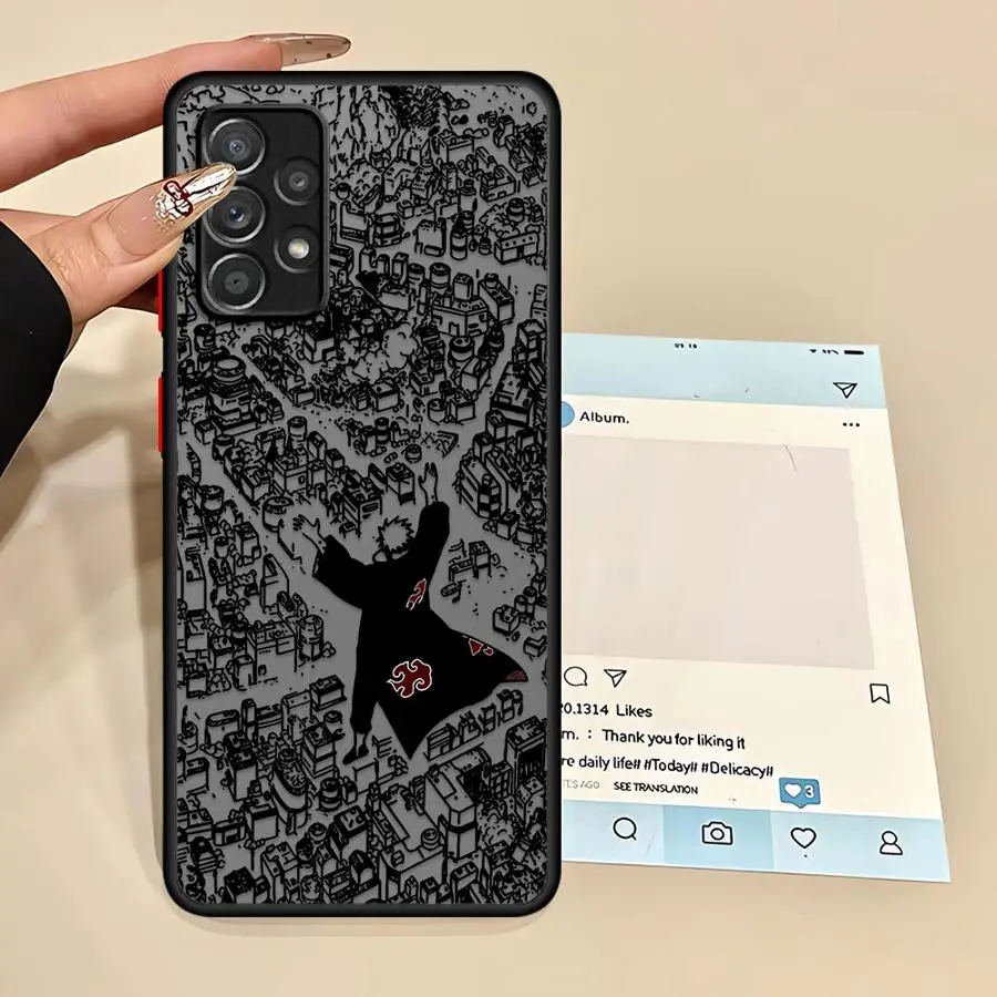 Funda de cómic Anime n-narutos para Samsung Galaxy A24 A32 A33 A52 A21s A26 A25 A54 A35 A72 A22 A34 A53 A56 A23 A36 carcasa de borde negro - imagen 4