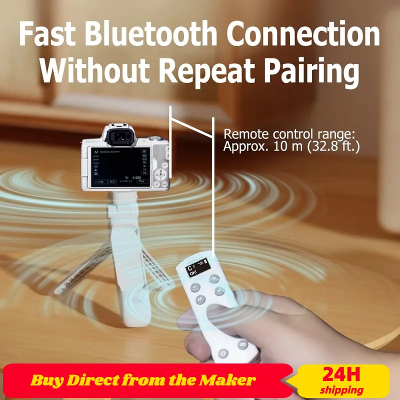 HG-100TB trípode de agarre recargable inalámbrico liberación remota del obturador para Canon R3 R5 R6 R7 R8 R10 R50 R100 RP G7XIII G5XII SX70HS