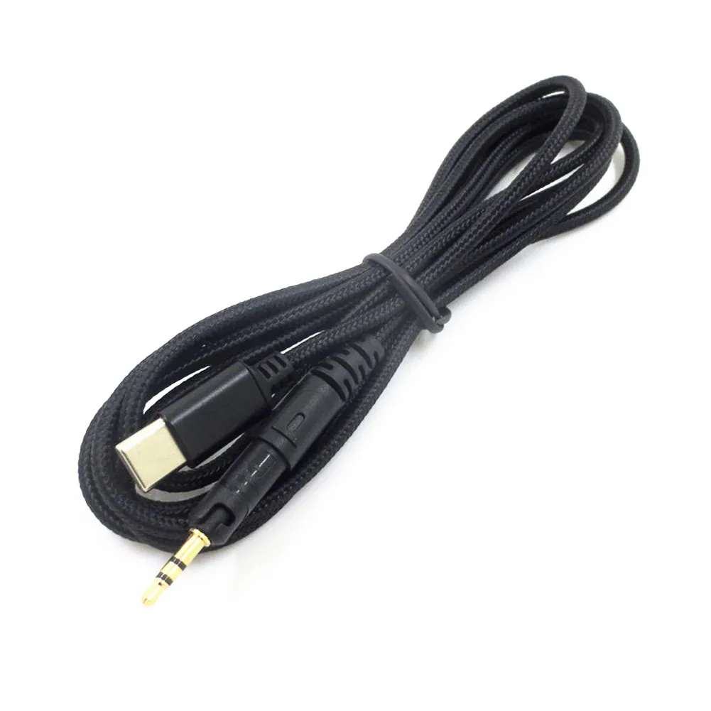 Cable de Audio con/sin Control de volumen tipo C/USB C para auriculares, Conector de 2,5mm, 1,5 M, para Audio-Technica M40X, M50X, M60X, M70X - imagen 4