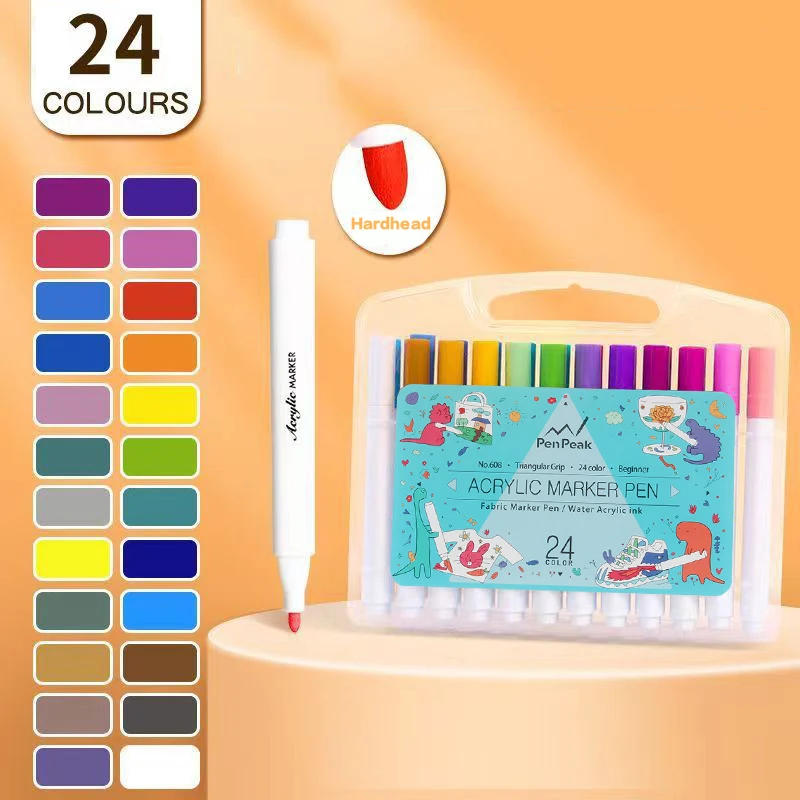 24 Colors Acrylic Marker Paint Pens for Rock Painting Water Based Paint Markers for 3D Printer PLA ABS Filament Model Paint Part - imagen 4
