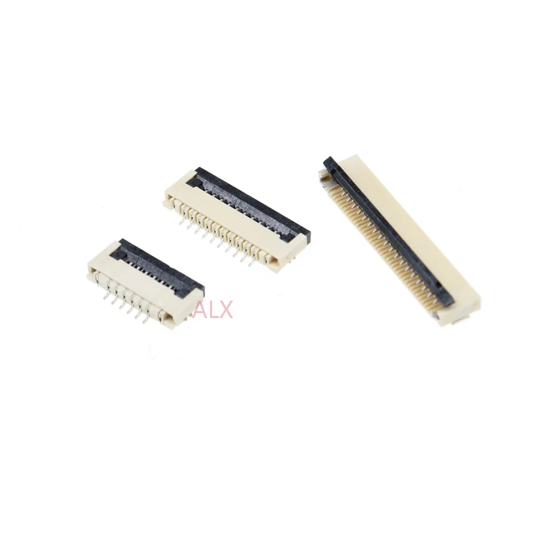 10 Uds Ffc Fpc Cable conector paso 1,0mm alto 2mm tipo Contacto inferior tipo enchufes 4p 6p 8p 10p 12p 16p 20p 30p 40p - imagen 2