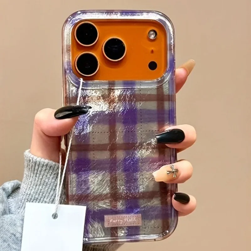 Funda de teléfono con patrón de vórtice de rejilla de bloqueo de Color creativo para iPhone 17 16 15 14 13 12 11 Pro Max XS XR X 7 8 Plus, funda de silicona - imagen 3