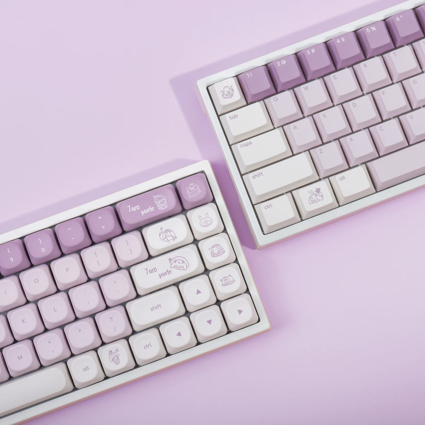 Perfil de cereza MOA de conejo púrpura para teclas de teclado mecánico PBT, sublimación de tinte de cinco lados, altura 1,7 teclas - imagen 4