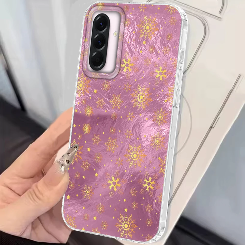 Funda de teléfono de regalo para niñas con copos de nieve de Navidad para Samsung Galaxy A56 A07 A17 A55 A36 A26 A16 A53 A06 A14 A24 A34 A54 A15 A12 - imagen 4