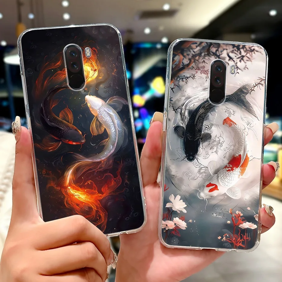 Para Xiaomi Pocophone F1 funda de 6,18 ''funda pintada con bonito corazón de amor funda de teléfono de silicona suave para Xiaomi Pocophone F1 PocoF1 Fundas - imagen 2