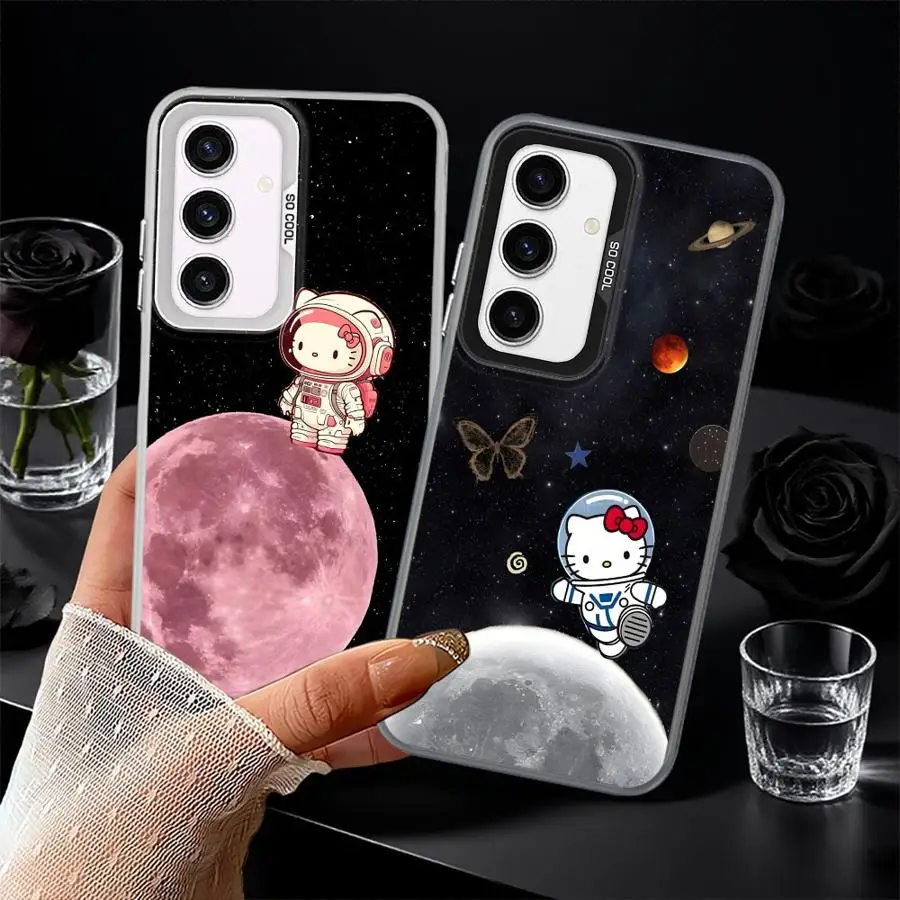 Funda trasera de dibujos animados de gato h-elloS k-ittyS para Samsung Galaxy A36 A73 A26 A32 A25 A53 A24 A23 A22 A52 A33 A34 - imagen 5