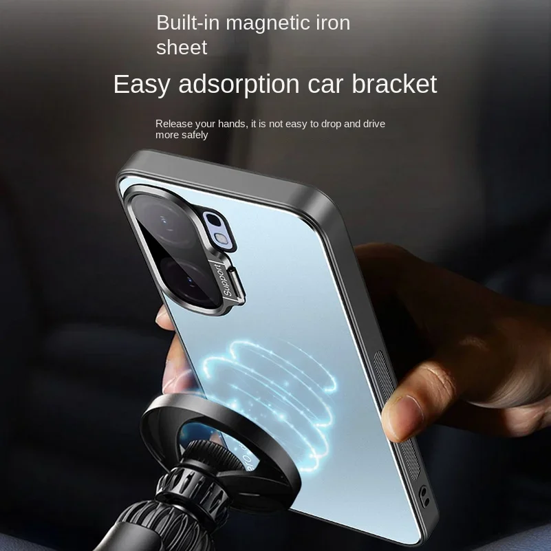 Para IQOO NEO 10 Pro Plus cubierta de soporte de cámara de Metal para VIVO IQOO NEO 10R NEO10 Pro + funda protectora mate a prueba de golpes con soporte - imagen 4