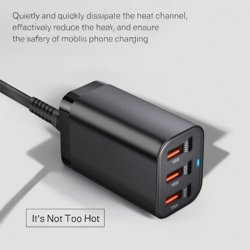 Cargador rápido GaN USB-C de 200 W y 6 puertos: adaptador de corriente ultraeléctrico para iPhone serie 14/13/12 y Samsung Galaxy S23/S22/S21 - imagen 3