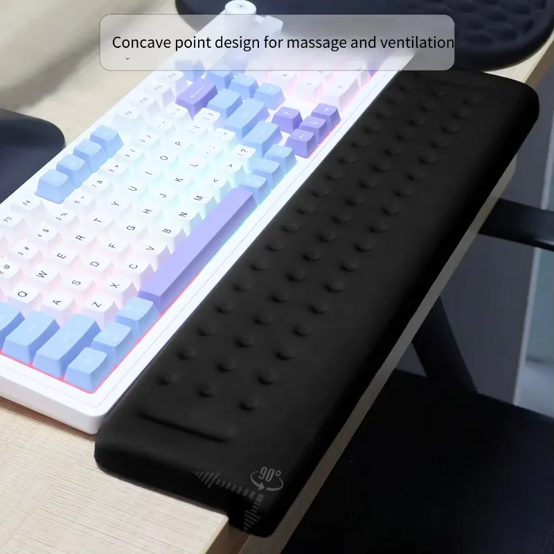 Alfombrilla para teclado y ratón en forma de L, almohada para codo de espuma viscoelástica, cojín ergonómico para borde de escritorio, almohadilla para reposamuñecas para teclado para juegos y oficina - imagen 2