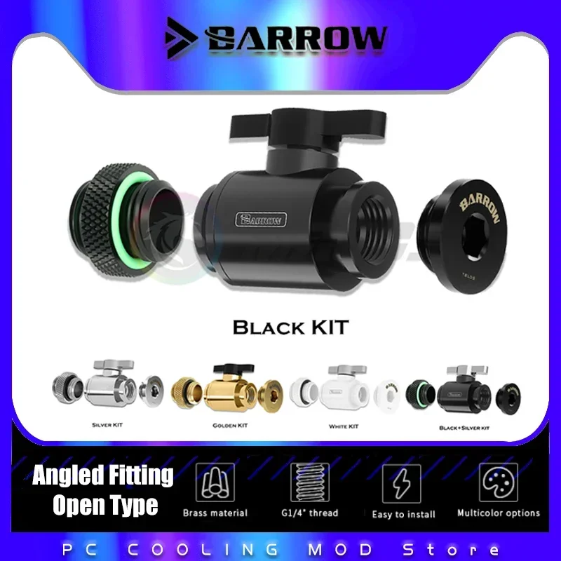 Interruptor de carretilla + enchufe + conector macho a macho/Kit de colocación de agua interior doble, sistema de enfriador de agua hembra doble de rosca G1/4