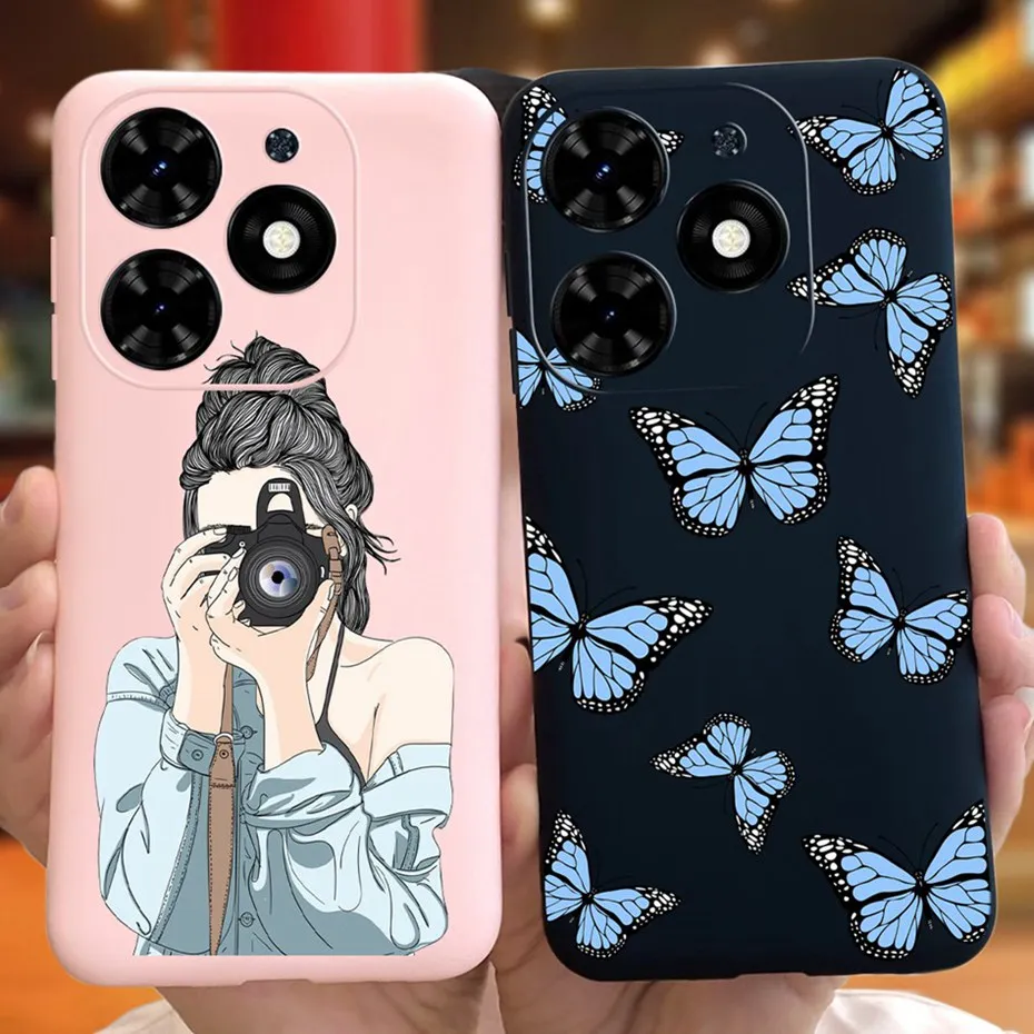 Funda de girasol para Tecno Spark Go 2024, carcasa trasera de silicona suave TPU, parachoques de teléfono para Tecno Spark Go (2024) BG6 - imagen 4