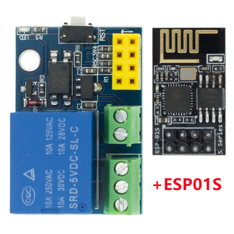 Módulo de relé WiFi ESP8266 ESP-01 ESP-01S 5V, interruptor de Control remoto en casa inteligente, aplicación de teléfono, módulo WIFI inalámbrico para ARDUINO - imagen 2