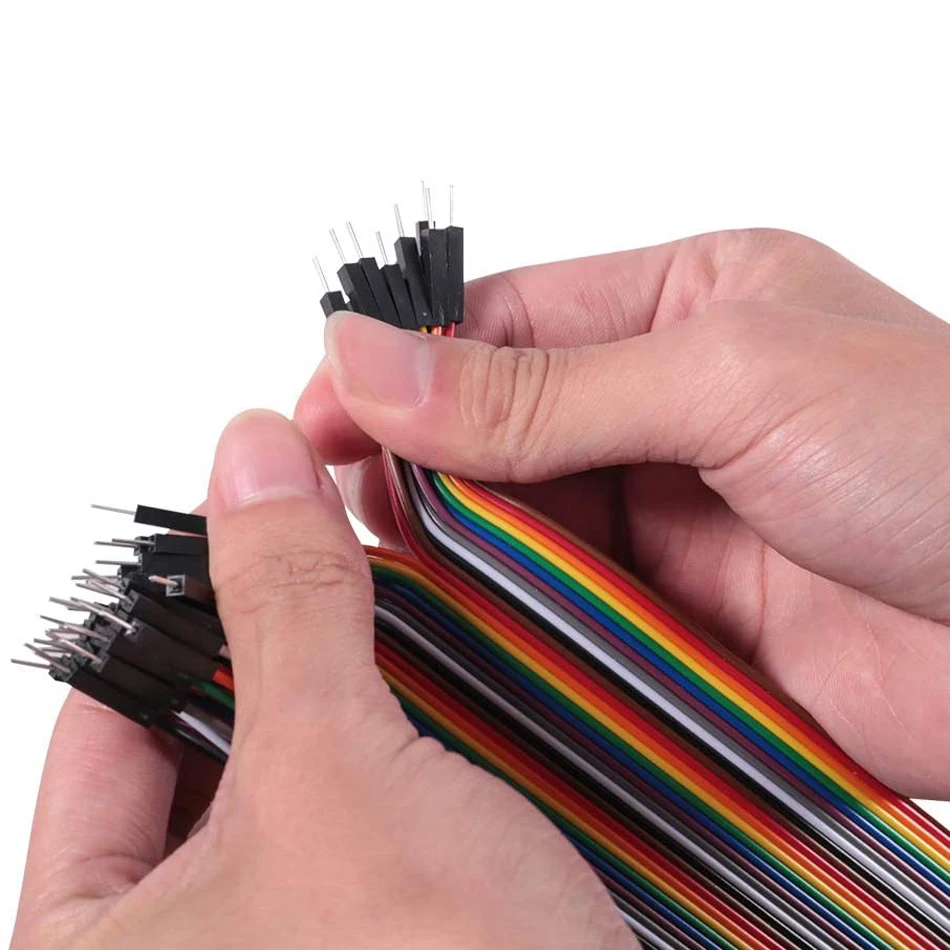 120 Uds Cable Dupont multicolor 40 pines macho a hembra, 40 pines macho a macho, Cable de cinta de puente de placa de pruebas hembra a hembra de 40 pines - imagen 5
